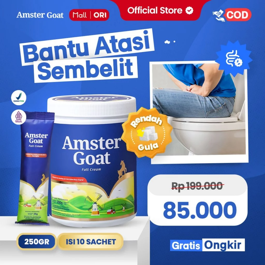 AMSTER GOAT – Susu Kambing Solusi Mengatasi Sembelit 250gr